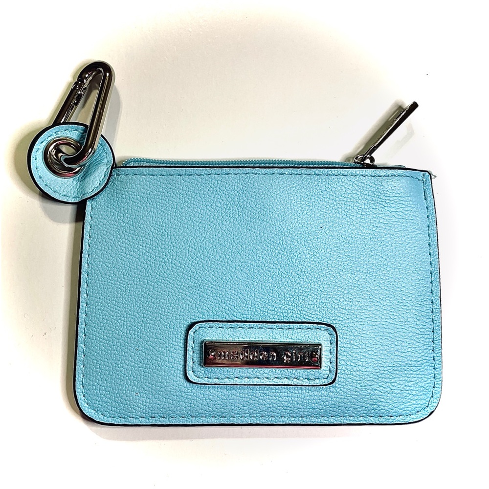 Madden Girl Baby Blue Keychain Wallet